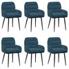 vidaXL Sillas de comedor 6 uds. Terciopelo Azul 59 x 59,5 x 90 cm