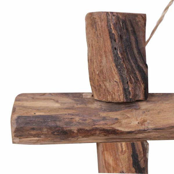 vidaXL Espejo de troncos de madera reciclada de teca natural 50x50 cm