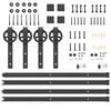 vidaXL Kit de herrajes para puertas correderas acero negro 400 cm