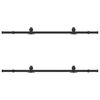 vidaXL Kit de herrajes para puertas correderas acero negro 183 cm
