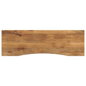 vidaXL Tablero escritorio con curva madera mango rugosa 160x50x2,5 cm