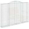 vidaXL Cesta gaviones forma arco hierro galvanizado 300x30x200/220 cm
