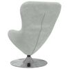 vidaXL Sill&oacute;n huevo Gris Claro Terciopelo