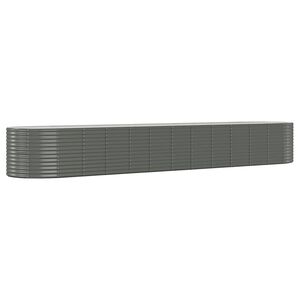 vidaXL Jardinera arriate acero recubrimiento polvo gris 507x100x68 cm
