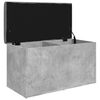 vidaXL Banco con almacenaje madera ingenier&iacute;a gris hormig&oacute;n 82x42x45cm