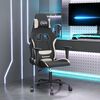 vidaXL Silla gaming tela crema y negro
