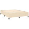 vidaXL Cama box spring con colch&oacute;n tela color crema 140x190 cm