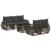 vidaXL Conjunto de sof&aacute;s de jard&iacute;n 6 uds. Gris y Gris Oscuro