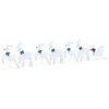 vidaXL Renos LED 7 uds. Plateado 43 x 18 x 66 cm tela