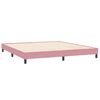 vidaXL Cama box spring con colch&oacute;n y LED terciopelo rosa 180x210 cm