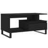 vidaXL Mesa de centro madera contrachapada negro 90x49x45 cm