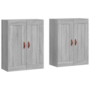 vidaXL Armarios de pared 2 uds madera de ingenier&iacute;a gris Sonoma