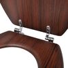 vidaXL Asiento inodoro WC MDF tapa diseño marrón