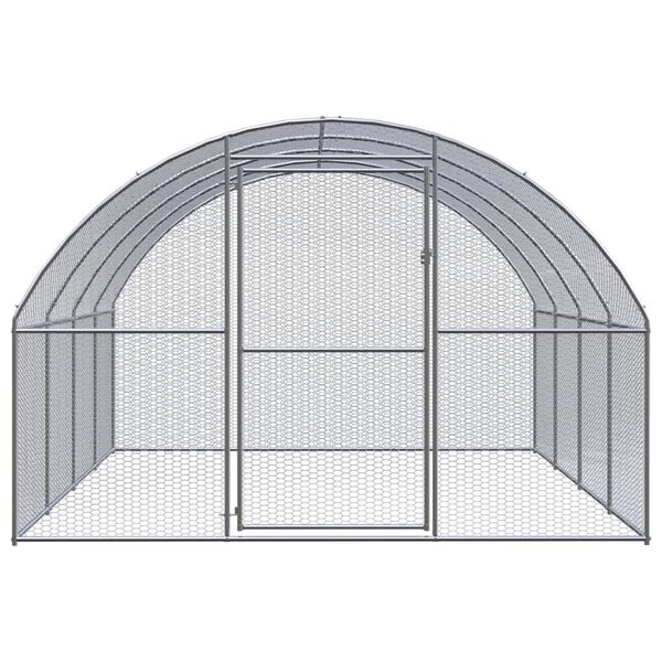 vidaXL Gallinero de exterior de acero galvanizado 3x4x2 m