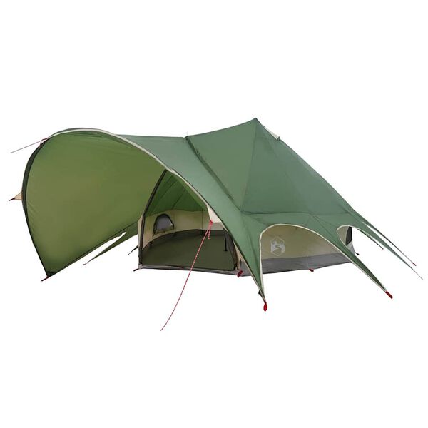 vidaXL Tienda tipi con techo Verde y Gris 600 x 600 x 347 cm