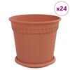 vidaXL Macetas 24 pcs Rojo Ladrillo &Oslash; 19 x 16 cm Pl&aacute;stico