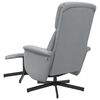 vidaXL Sill&oacute;n reclinable con reposapi&eacute;s tela gris claro