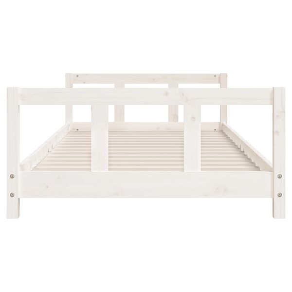 vidaXL Estructura de cama para ni&ntilde;os madera de pino blanco 90x190 cm