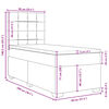 vidaXL Cama box spring con colch&oacute;n tela negro 80x200 cm