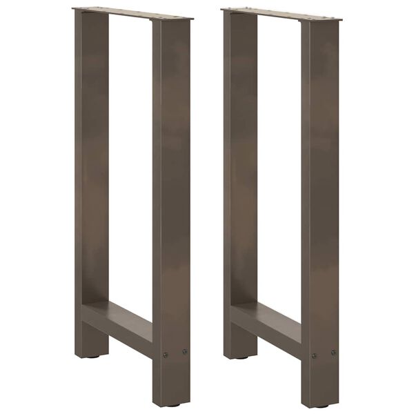 vidaXL Patas para mesa de bar de acero natural (2 unidades, 40 x 90-91 cm)