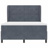 vidaXL Cama tipo Box Spring Gris oscuro 200 x 140 cm Poli&eacute;ster