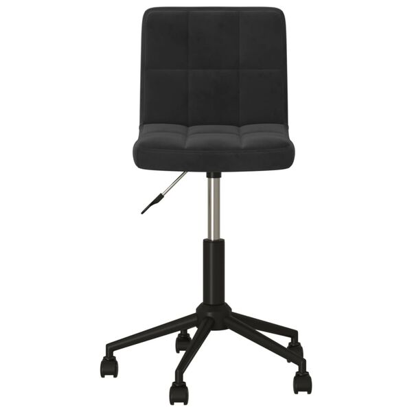 vidaXL Silla de comedor giratoria de terciopelo negro