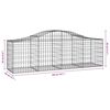 vidaXL Cestas de gaviones 25 uds forma de arco hierro 200x50x60/80 cm