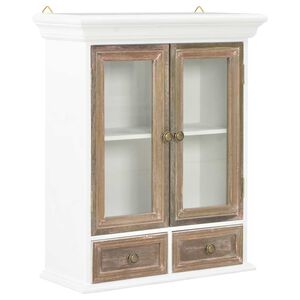 vidaXL Armario de pared de madera maciza blanco 49x22x59 cm