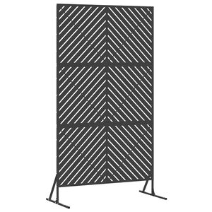 vidaXL Pantalla de Privacidad 100 x 50 x 180 cm Acero Negro