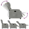 vidaXL Sillón reclinable tela de microfibra gris claro