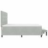 vidaXL Cama tipo Box Spring Gris claro 200 x 200 cm Terciopelo