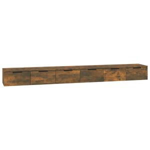 vidaXL Armarios de pared 2 uds contrachapada roble ahumado 102x30x20cm
