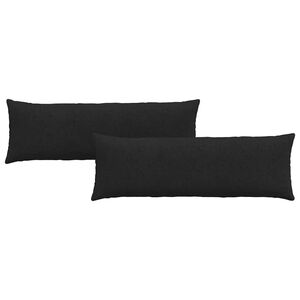 vidaXL Cojines de sof&aacute; 2 pcs Negro 120 x 40 cm tela