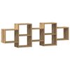 vidaXL Estante de pared madera ingenier&iacute;a roble artisian 129x18x42 cm