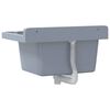 vidaXL Fregadero lavabo de pared resina gris 50x35x24 cm