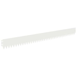 vidaXL Borde de C&eacute;sped 50 uds. 103 x 10 cm Acero Blanco