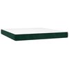 vidaXL Cama box spring con colch&oacute;n terciopelo verde oscuro 160x200 cm