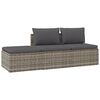 vidaXL Set de muebles de jard&iacute;n 3 pzas y cojines rat&aacute;n sint&eacute;tico gris