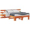 vidaXL Estructura de cama Marr&oacute;n 120 x 190 cm Madera de pino macizo