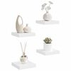 vidaXL Estantes flotantes de pared 4 uds MDF blanco 23x23,5x3,8 cm