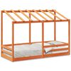 vidaXL Techo de cama infantil madera maciza marr&oacute;n 75x190 cm
