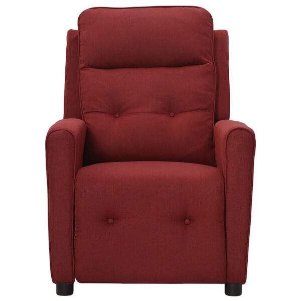 vidaXL Sill&oacute;n de masaje elevable tela rojo tinto