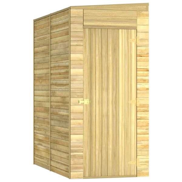 vidaXL Caseta de almacenaje de jard&iacute;n madera de pino 100x210x218 cm