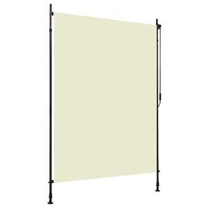 vidaXL Estor enrollable de exterior color crema 150x270 cm
