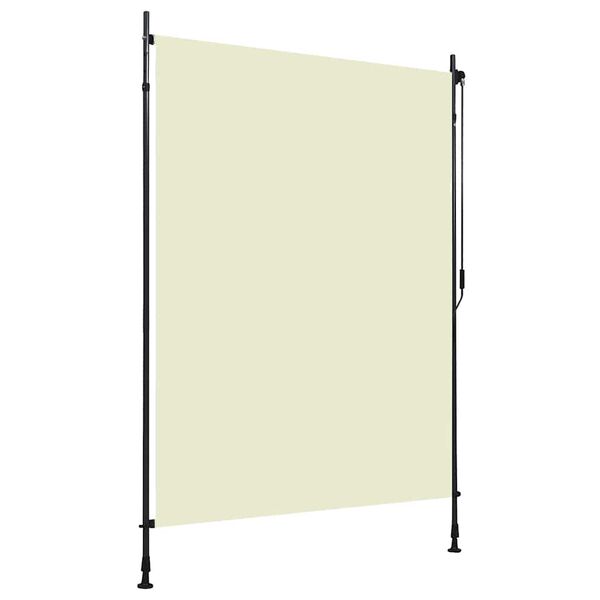 vidaXL Estor enrollable de exterior color crema 150x270 cm