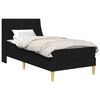 vidaXL Estructura de cama con colch&oacute;n Negro 90 x 200 cm Poli&eacute;ster