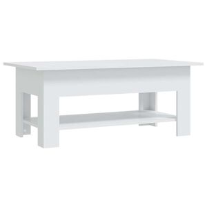 vidaXL Mesa de centro madera de ingenier&iacute;a blanca 102x55x42 cm