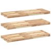 vidaXL Estantes flotantes 3 uds madera acacia sin tratar 100x30x4 cm