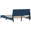vidaXL Estructura de cama sin colch&oacute;n Hanko tela azul 140x190 cm