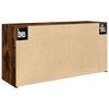 vidaXL Mueble de pared ba&ntilde;o madera ingenier&iacute;a roble ahumado 80x25x40cm